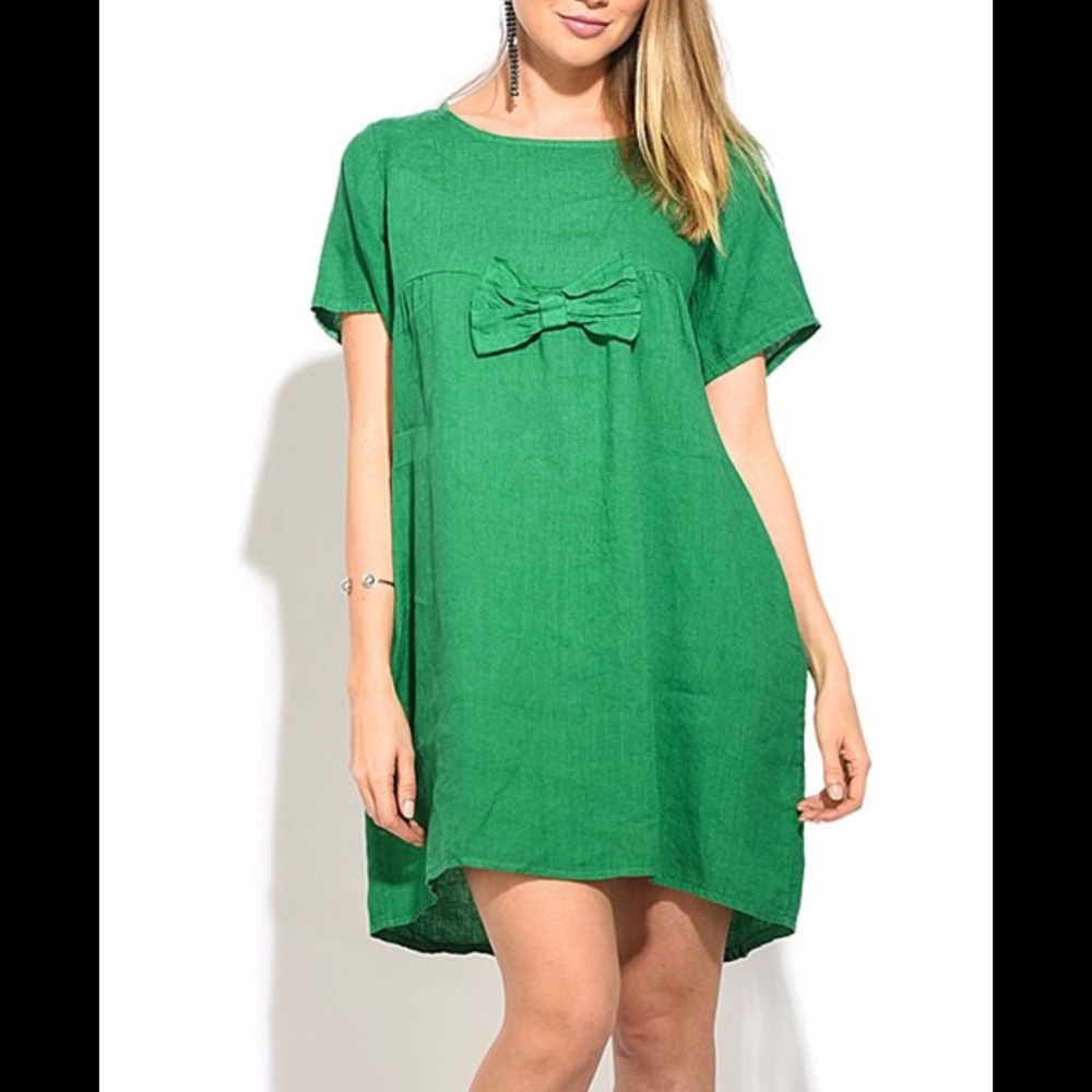 100% LIN BLANC Linen Mini Dress